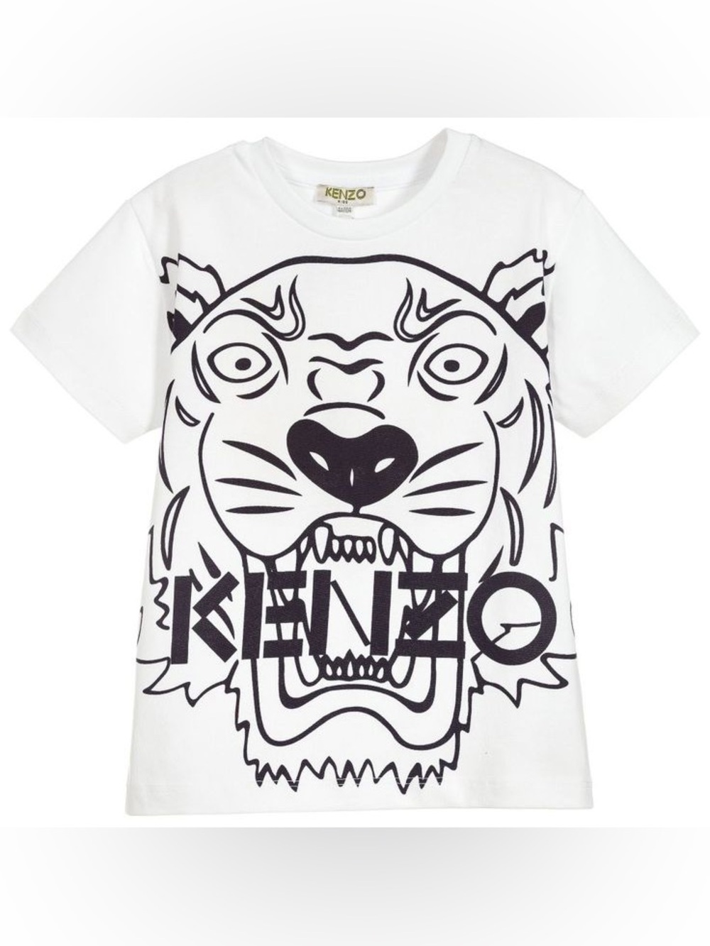 Kenzo White Tee with Tiger Graphic